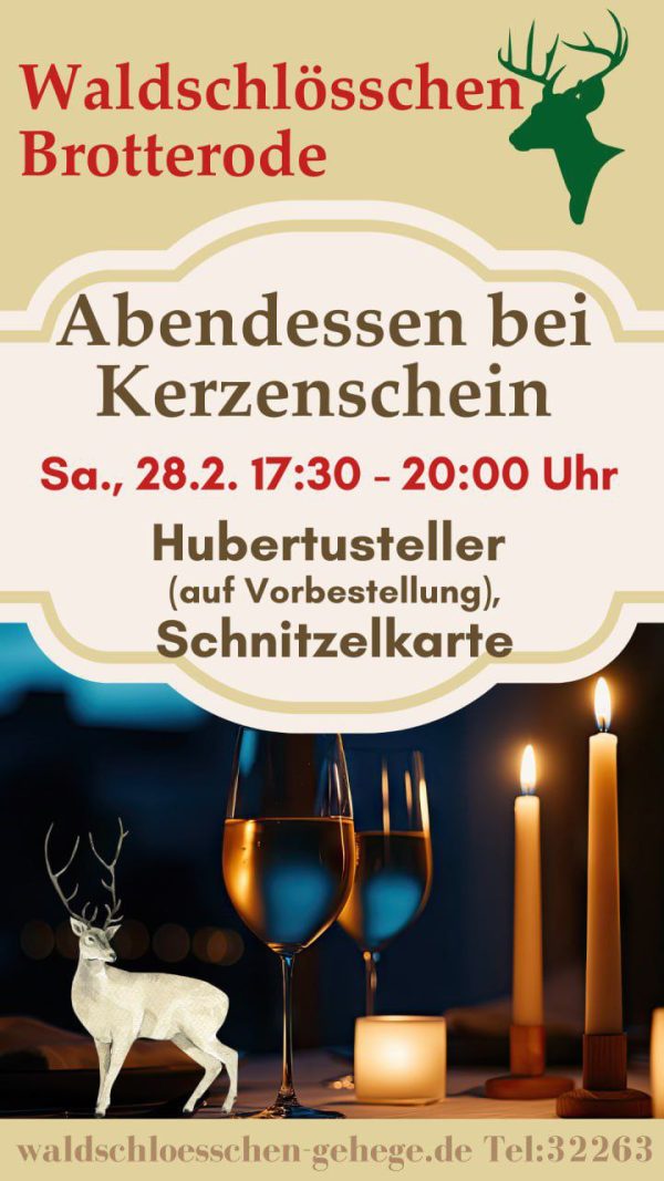 abendessen bei kerzenschein